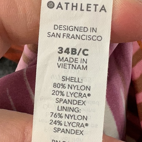 Athleta Ibiza Entwined Tankini Swimsuit Swim Top in Warm Multi Size 34B C - Picture 7 of 8